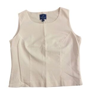 Tori Richard White Fitted Sleeveless Tank Top